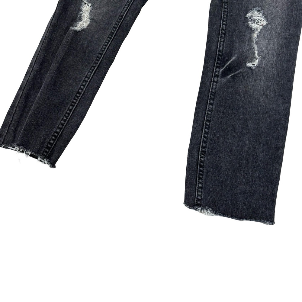 Free People Women's Skinny Raw Hem Distressed Grunge Jeans Gray Size 26x25 - Picture 3 of 7